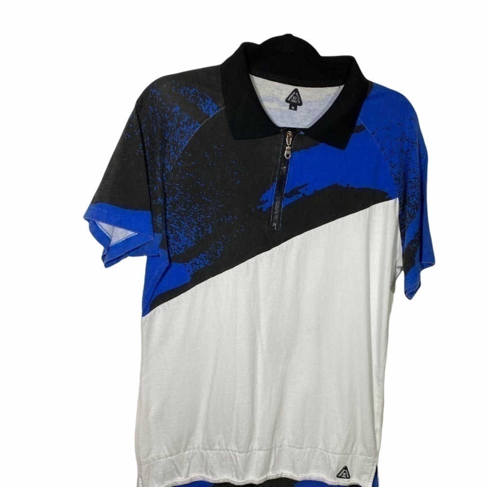 𝅺american Stitch Men’s Royal Blue White Black Polo Shirt Sz-M Medium.